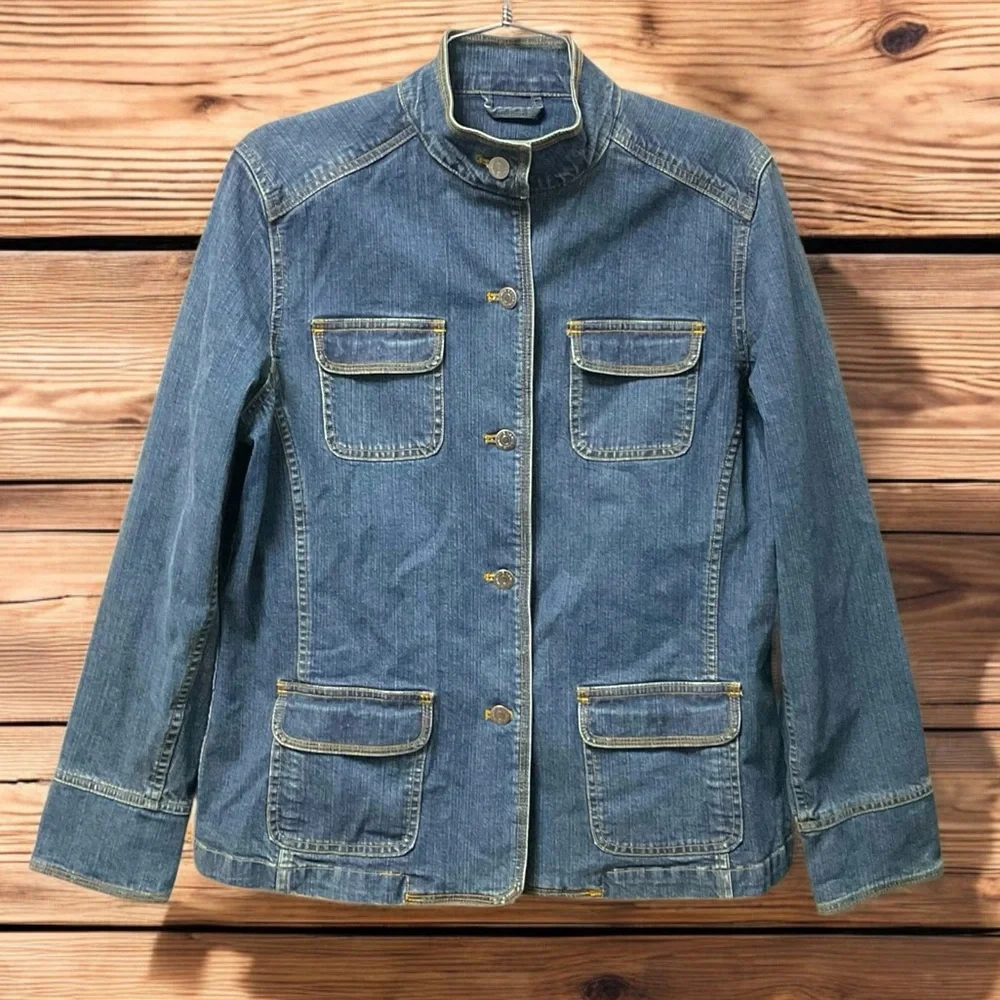Eddie Bauer Blue Denim Jacket - Picture 4 of 12
